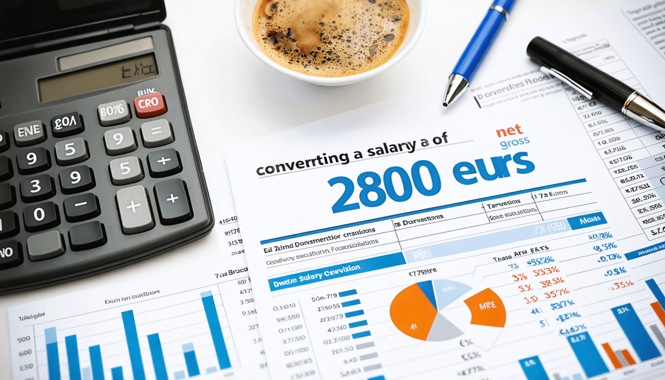 Comprendre la conversion du salaire 2800 brut en net